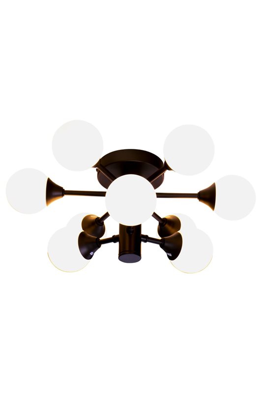 Aneta Lighting Cosmos takplafond badrum IP44, Svart och vit