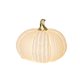 Star Trading Pumpkin LED-pumpa i porslin 15 × 12 cm, vit
