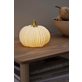 Star Trading Pumpkin LED-pumpa i porslin 15 × 12 cm, vit