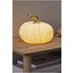 Star Trading Pumpkin LED-pumpa i porslin 17 × 15 cm, vit