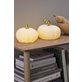 Star Trading Pumpkin LED-pumpa i porslin 17 × 15 cm, vit