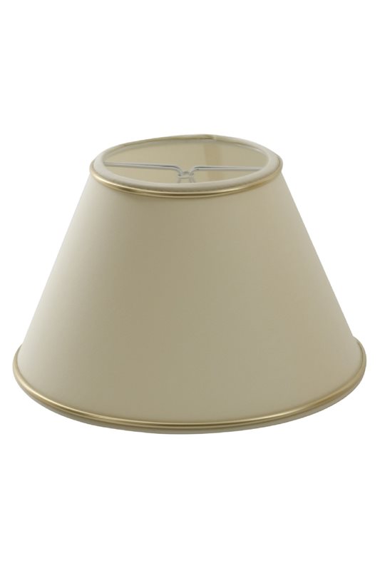 Hallbergs Belysning Lampskärm Rund 25 Chintz Beige Med Guldkant