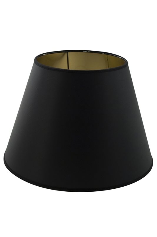 Hallbergs Belysning Lampskärm Rund 25 Chintz Svart Med Guldinsida