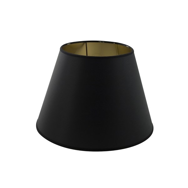 Hallbergs Belysning Chintz lampskärm Rund 20 cm, Svart / guldinsida