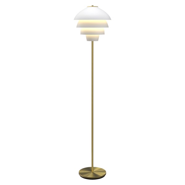 Belid Valencia golvlampa, Mattvit och mässing