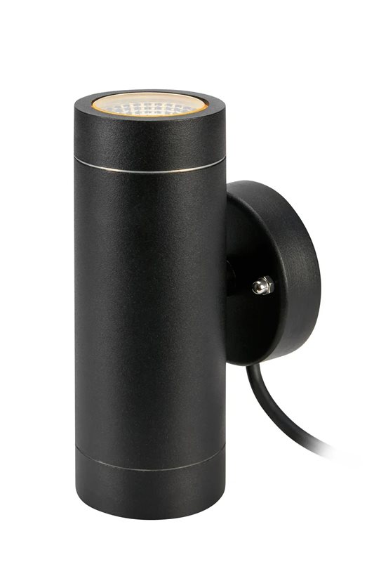 Markslöjd Garden 24 Cylinder fasadbelysning 3W, Svart