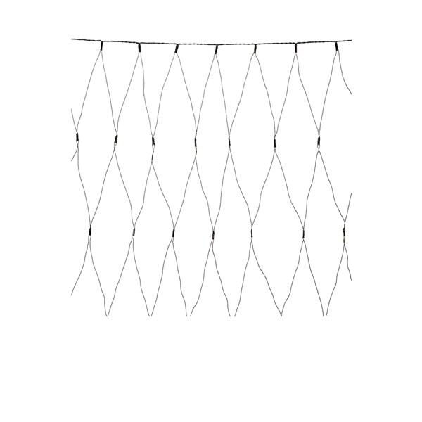 Markslöjd Garden 24 Ljusnät 2x2m varmvit, Svart