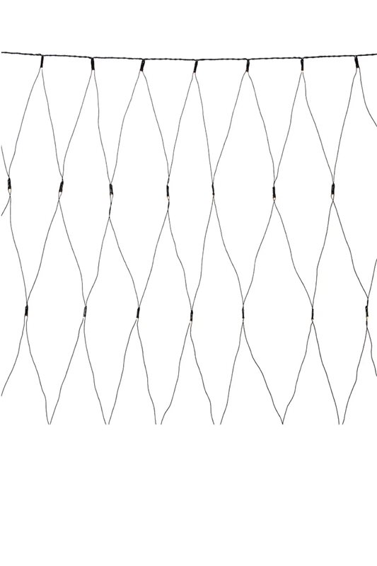 Markslöjd Garden 24 Ljusnät 2x2m varmvit, Svart