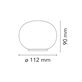 Flos Glo-Ball Mini bordslampa 11 cm on/off, Vit