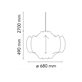 Flos Viscontea Pendel Cocoon, Vit
