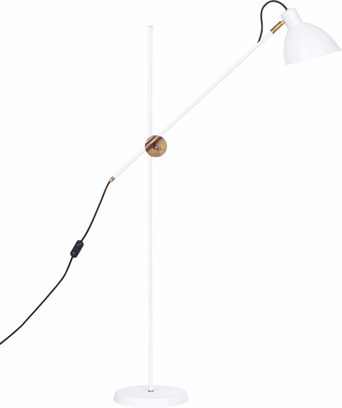 Konsthantverk Kh#1 Golvlampa Vit/Mässing