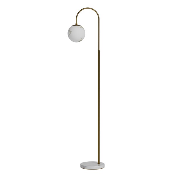 By Rydéns Bellagio Golvlampa 163 Cm, Vit och mässing