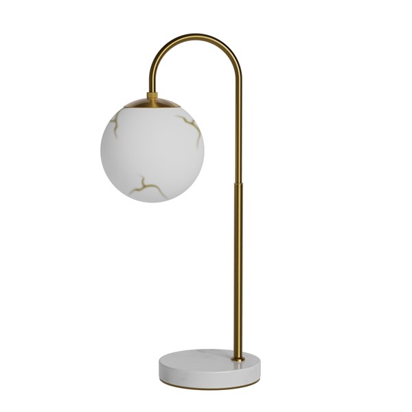 By Rydéns Bellagio Bordslampa 60 Cm, Vit och mässing