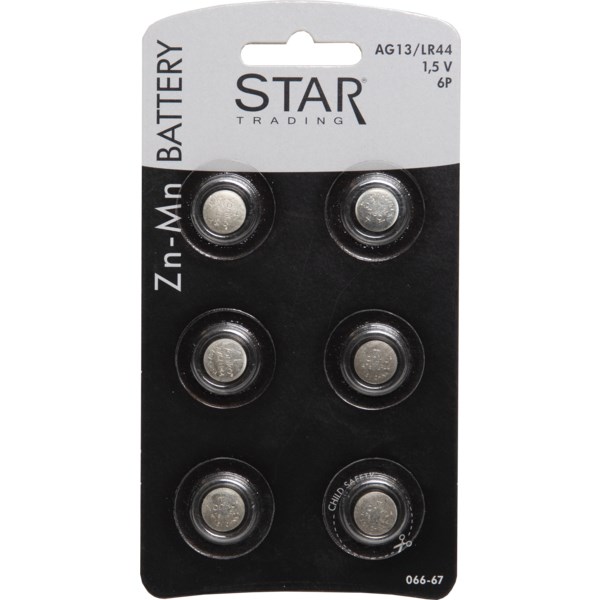 Star Trading Batterier Ag13/Lr44 6-P