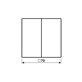 Jung Centrumplatta till dubbeldimmer LS 990, Blankvit
