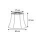 Hallbergs Belysning Grace lampskärm 30 cm, Offwhite