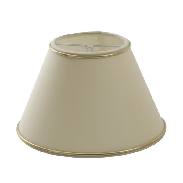 Hallbergs Belysning Chintz lampskärm rund 20 cm, Beige & guldkant
