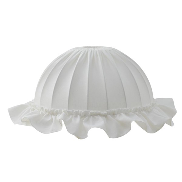 Hallbergs Belysning Dome Volang Lampskärm 25 cm, Vit Linne