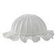 Hallbergs Belysning Dome Volang Lampskärm 25 cm, Vit Linne