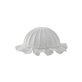 Hallbergs Belysning Dome Volang Lampskärm 25 cm, Vit Linne