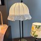 Hallbergs Belysning Dome Volang Lampskärm 25 cm, Vit Linne