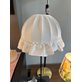 Hallbergs Belysning Dome Volang Lampskärm 25 cm, Vit Linne