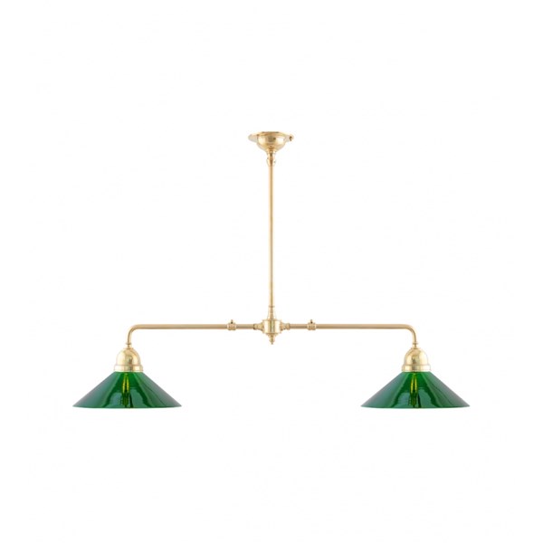 Karlskrona Lampfabrik Tegnér spelbordslampa 93 cm, Mässing & förnicklad mässing