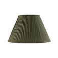 Karlskrona Lampfabrik Lampskärm 30 cm veckad tyg med toppringfäste, Skogsgrön
