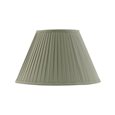 Karlskrona Lampfabrik Lampskärm 30 cm veckad tyg med toppringfäste, Olivgrön
