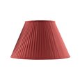 Karlskrona Lampfabrik Lampskärm 30 cm veckad tyg med toppringfäste, Röd