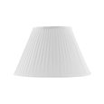 Karlskrona Lampfabrik Lampskärm 30 cm veckad tyg med toppringfäste, Naturvit