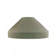 Karlskrona Lampfabrik Lampskärm 50 cm veckad tyg ringfäste, Olivgrön