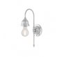 Karlskrona Lampfabrik Ahlström vägglampa IP21, Mässing & förnicklad mässing