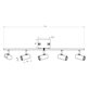 Aneta Lighting Gusto takspot rak 5:a,  svart