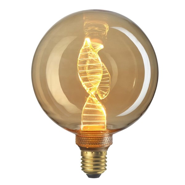 Unison DNA Glob 125 mm E27 3,6W 1800K 3-stegs dimbar, Guld