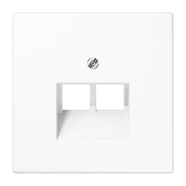 Jung Centrumplatta Datauttag Dubbel Ls990, Blankvit
