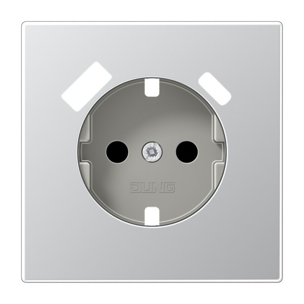 Jung Vägguttag 1-Vägs Ls990, Aluminium Lackat Med Usb-A-Usb-C