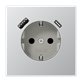 Jung Vägguttag 1-Vägs Ls990, Aluminium Med Usb-A-Usb-C
