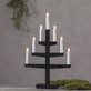 Star Trading Trapp 7-armad ljusstake 54 cm, Svart