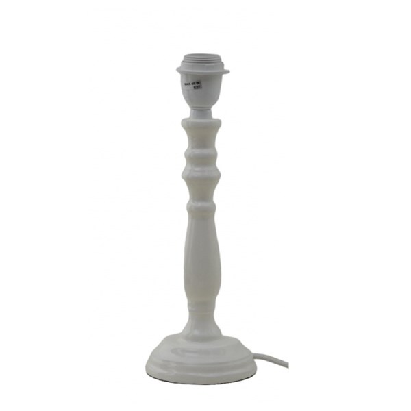Hallbergs Belysning Westminister Lampfot i trä 26 cm, Vit