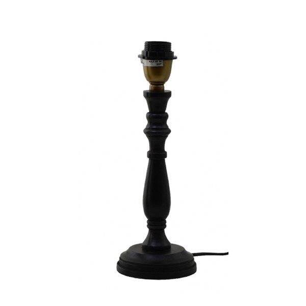 Hallbergs Belysning Westminister Lampfot i trä 26 cm, Svart