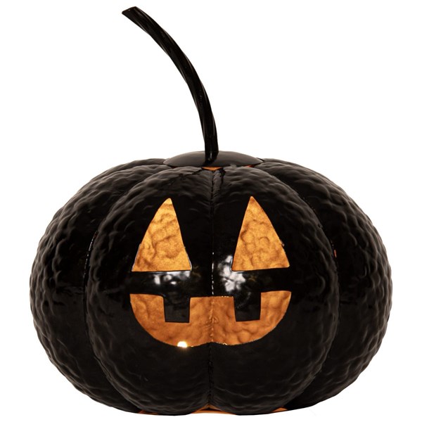 Star Trading Hexa Halloweenpumpa LED 25,5 cm, Svart