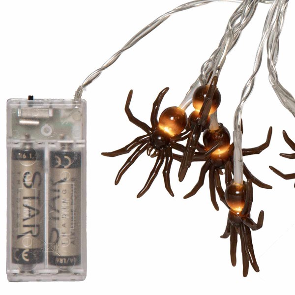 Star Trading Spider Halloween-ljusslinga LED 135 cm, Batteridriven
