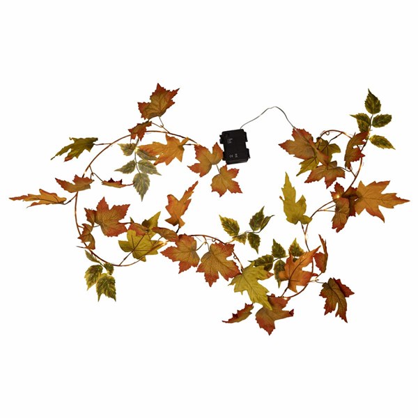 Star Trading Autumn höstgirlang med 30 LED 180 cm, Orange