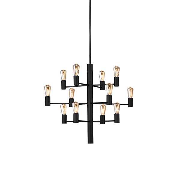 Herstal Manola 12 takkrona 60 cm, Svart