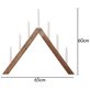Star Trading Acca V-Formad Ljusstake 7-Armad 60 cm, Vit & brun