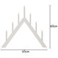 Star Trading Acca V-Formad Ljusstake 7-Armad 60 cm, Vit & brun