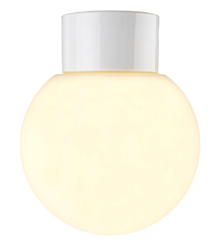 Ifö Electric Classic Glob Rak Vit/Matt Opalglas 180Mm Ip54