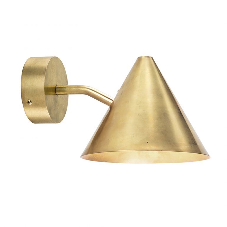 Örsjö Tratten mini vägglampa råmässing IP23