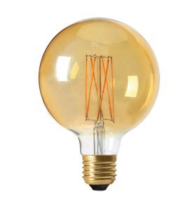 Pr Home Globlampa Led Elect Filament 125Mm 2,5W E27 Gold Dimbar